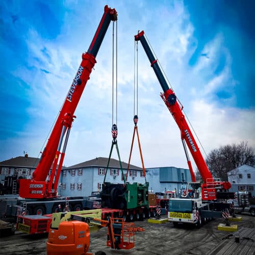 Rigging and machinery moving in Illinois by Stevenson Crane Service, Inc.